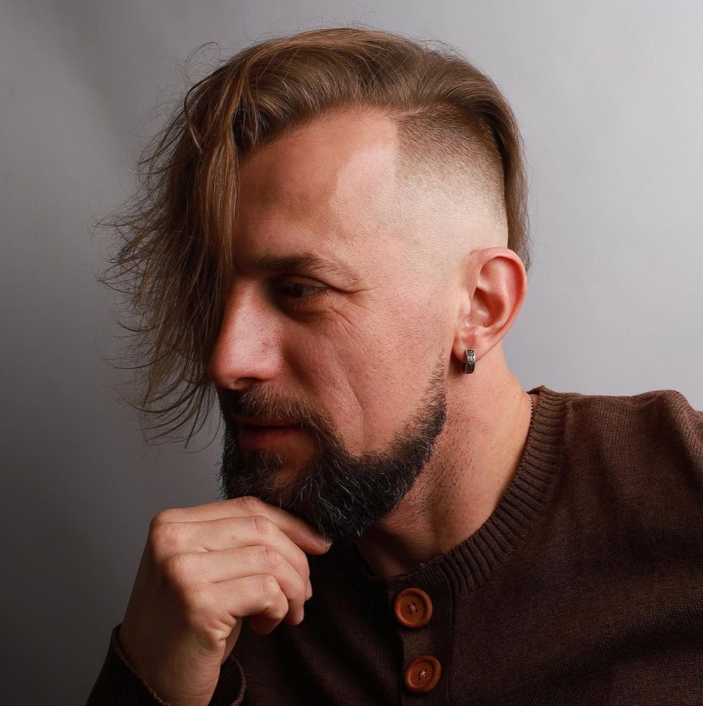Classic simple long hairstyles men over 60