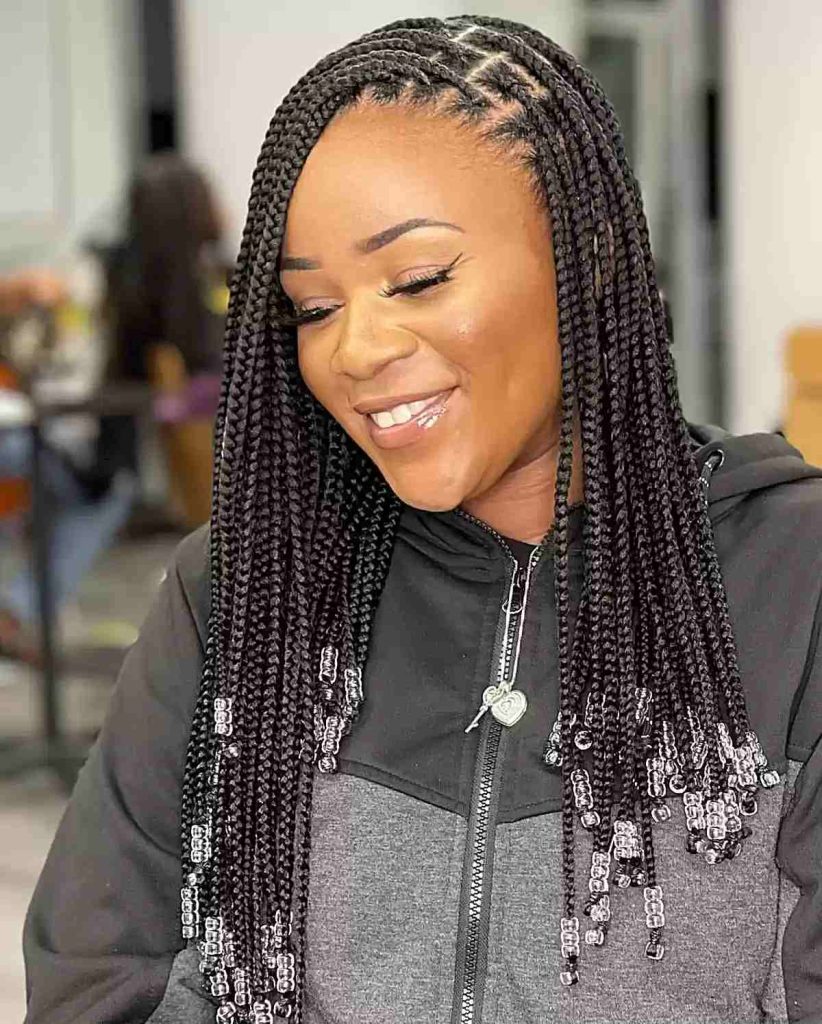 Striking cornrows for wedding