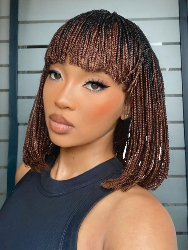 Classy knotless braids for school