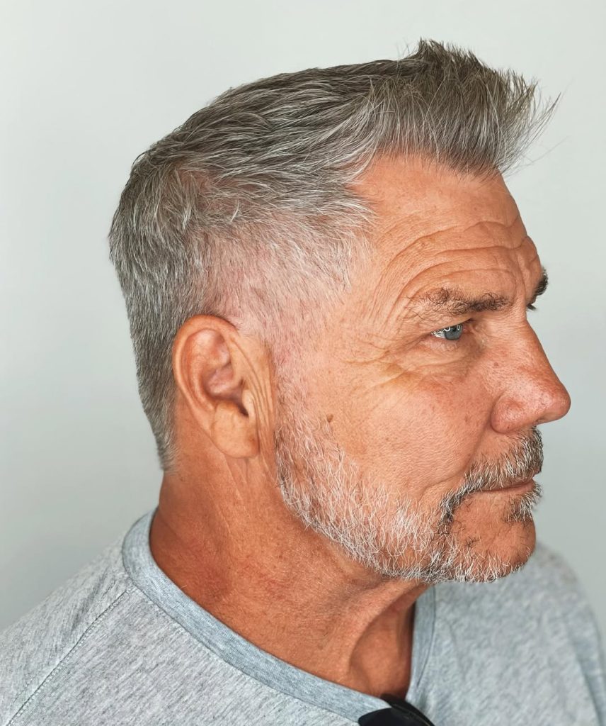 Peaceful natural hairstyles men over 60