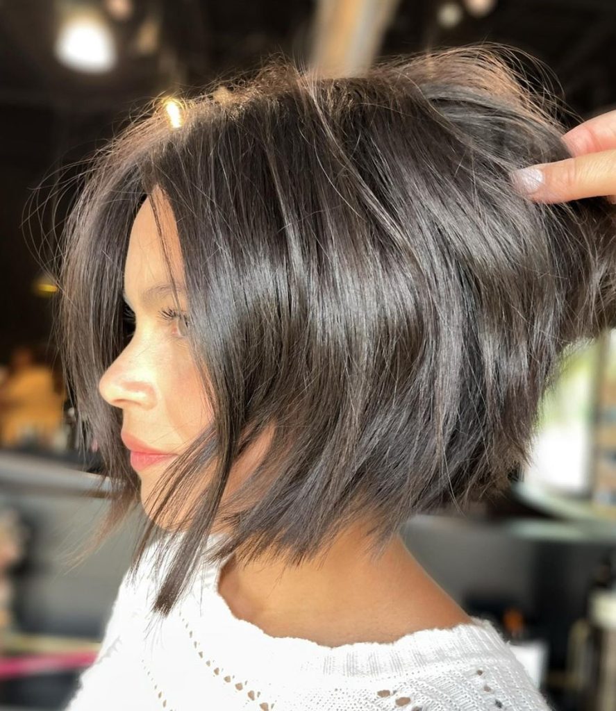 Iconic short hair with bangs