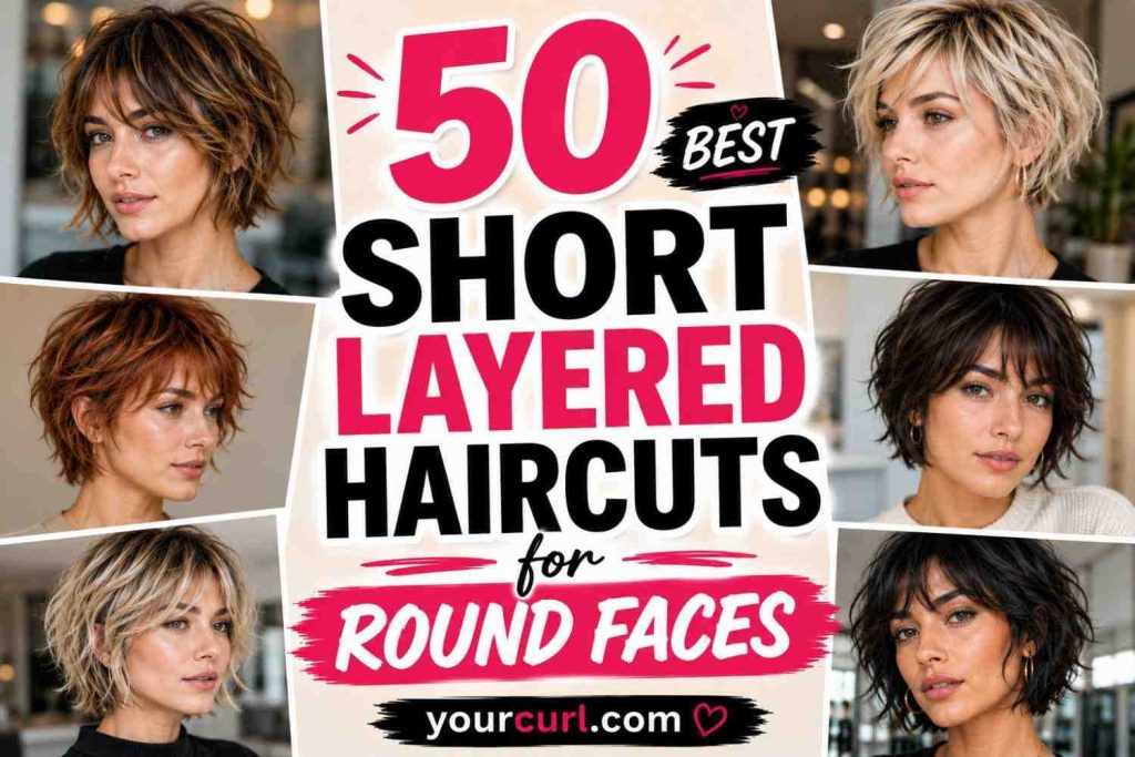 Trendsetting low maintenance short hairstyles for round face women