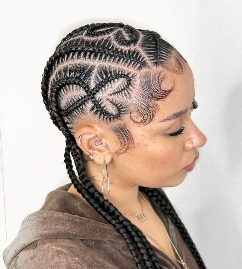 Clever modern cornrows
