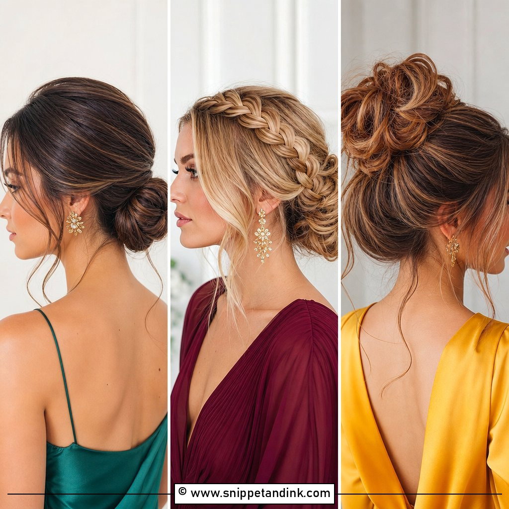 Calming easy short hairstyles for wedding guest