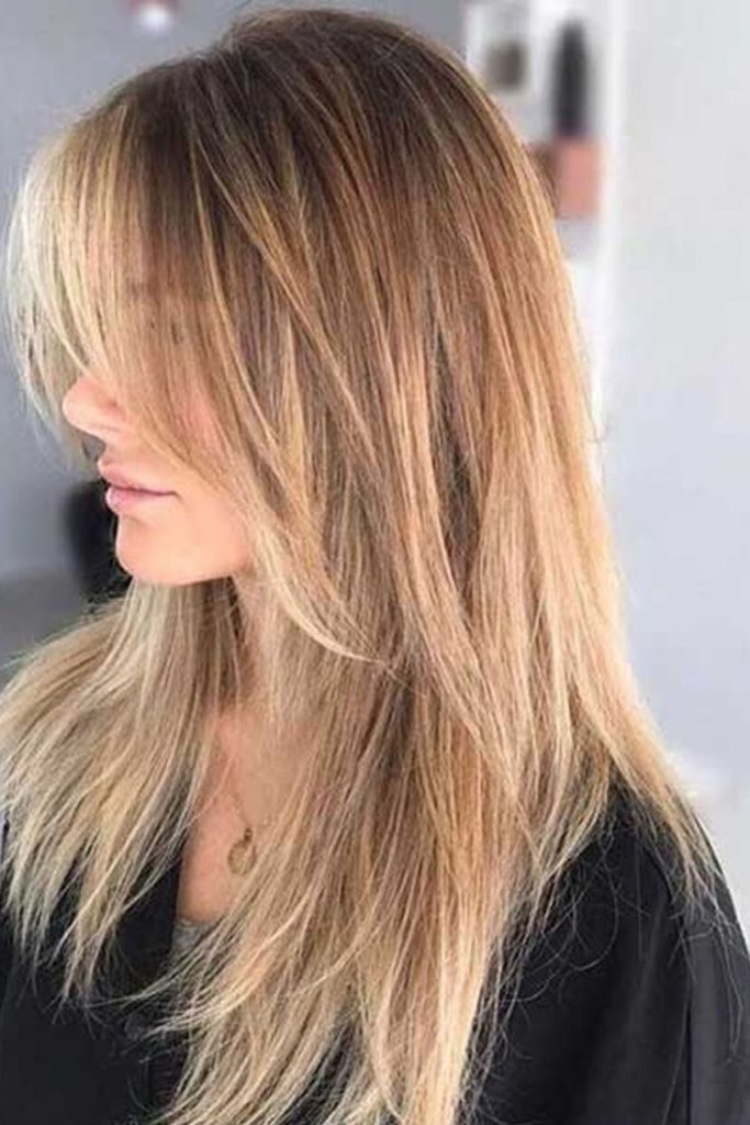 Airy long hairstyles for thick hair for work