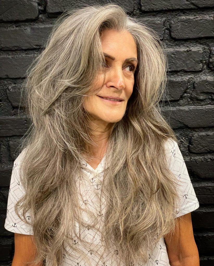 Compact long hairstyles for women over 50 step by step