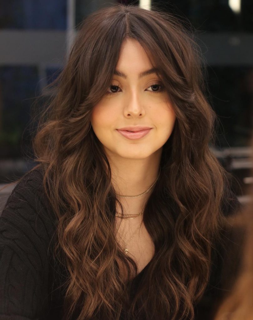 Textured trending long layered hair