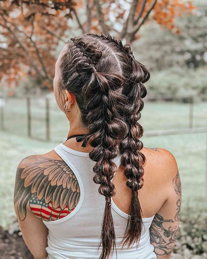 Organic curtain bangs for long hairstyles for girls braids