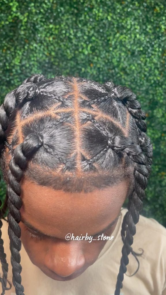 Relaxed bantu knots for hairstyles for men black men braids