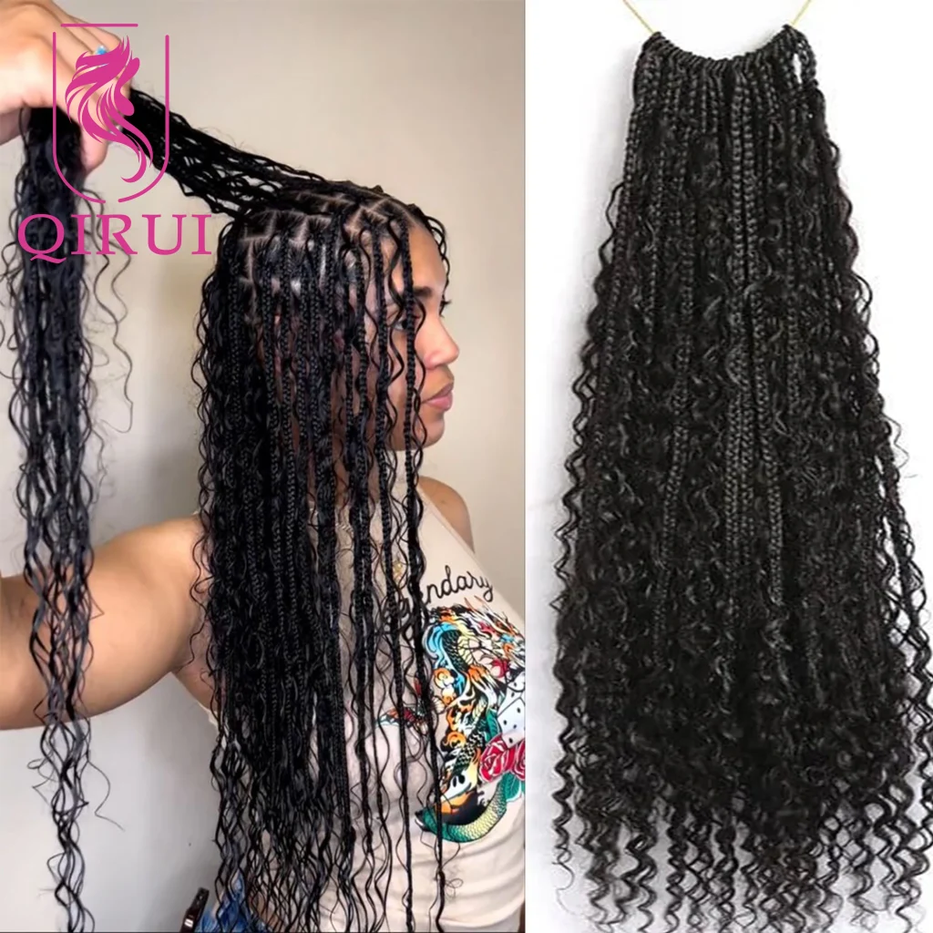 Inviting cute braids for curly hair
