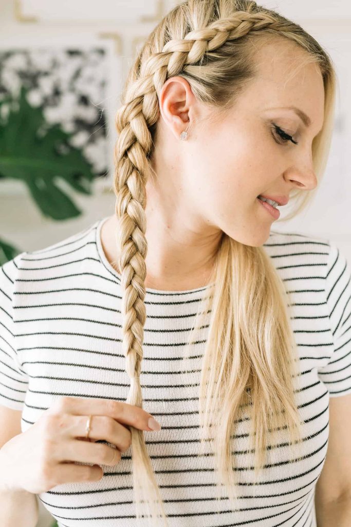 Clean quick braids for thick hair