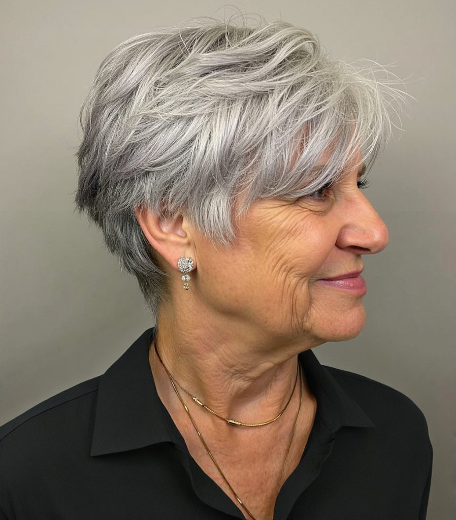Airy short hairstyles for women over 60 tutorial