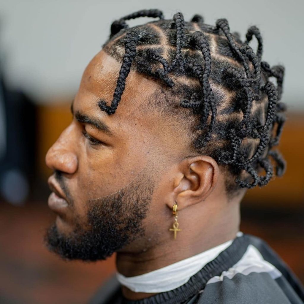 Go-to trending hairstyles for men braids with natural hair