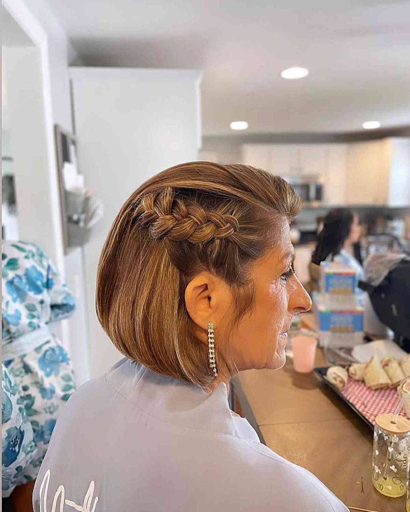 Organic short hairstyles for wedding guest for party
