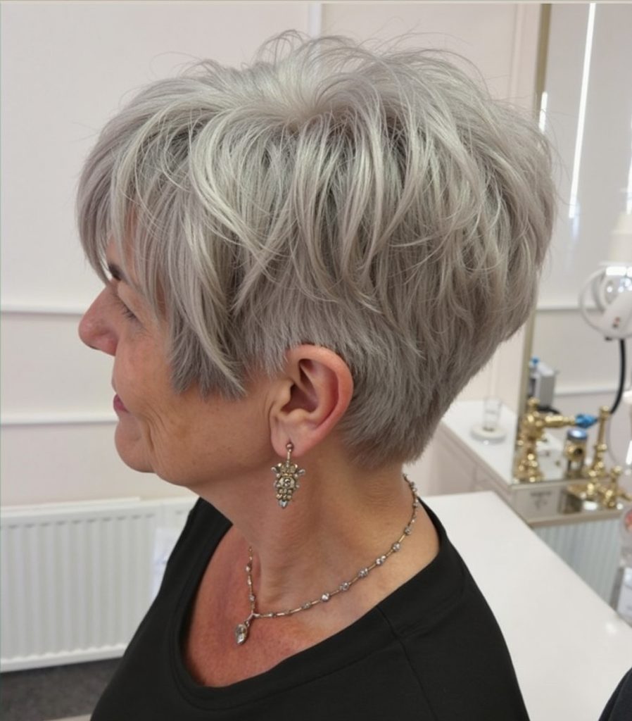 Lovely short hairstyles over 60 with glasses