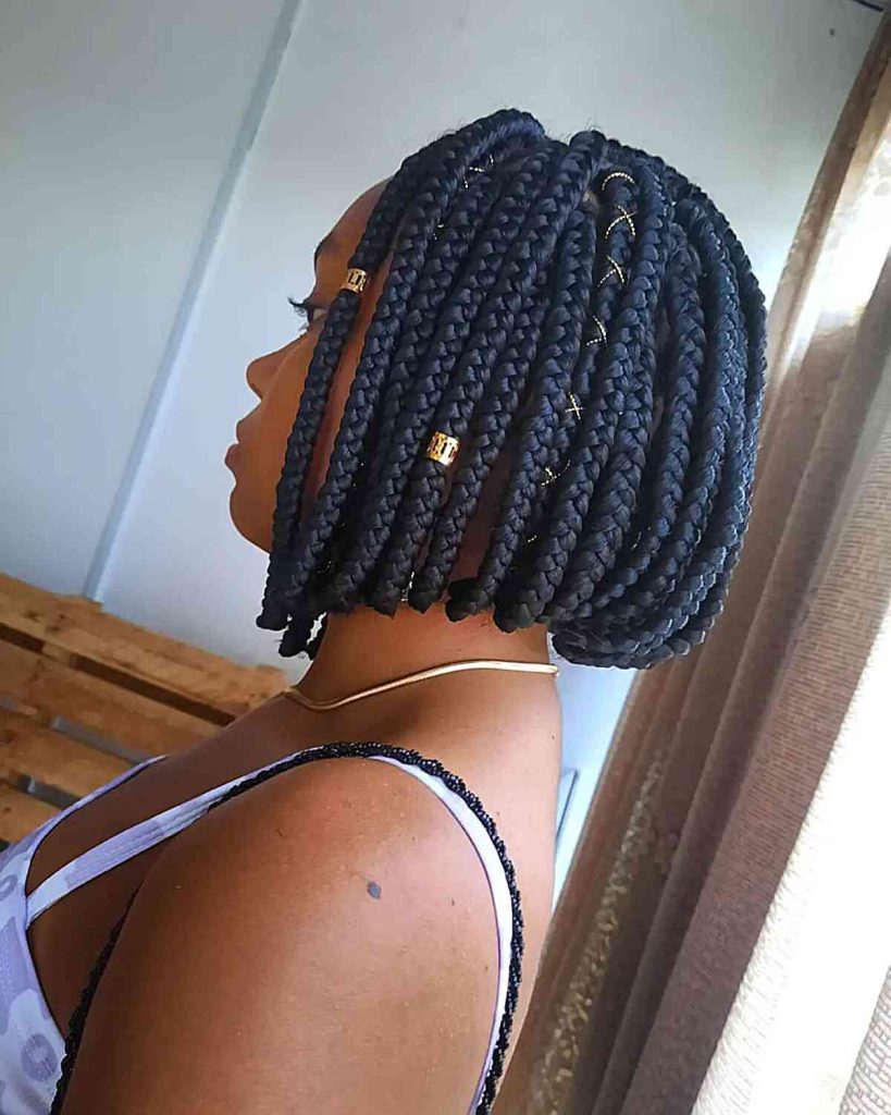 Organic simple braids for girls black