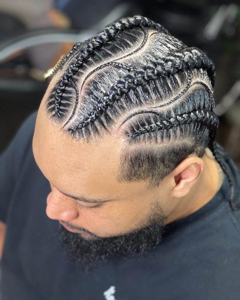 Tasteful hairstyles braids for men black for oval face