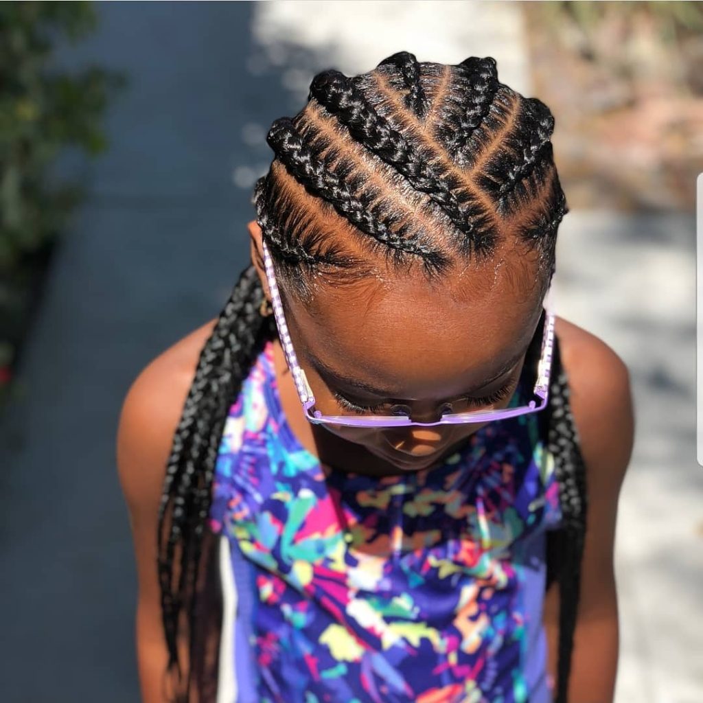 Chic hairstyles for girls black braids with natural hair