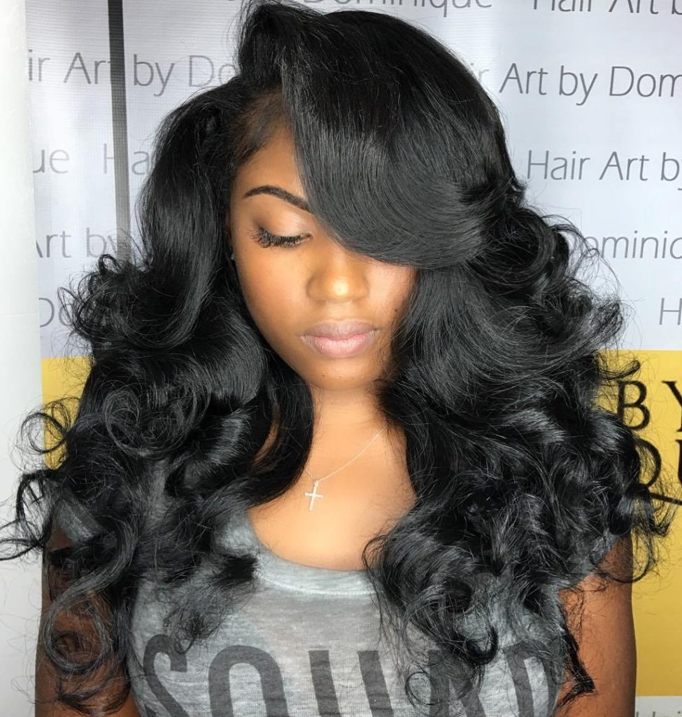 Soft black hairstyles for thick hair