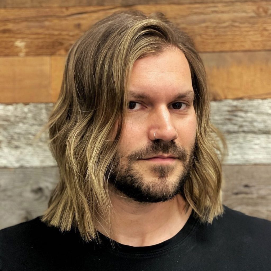 Natural buzz cut for long hairstyles for men with straight hair