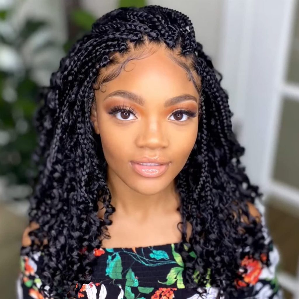 Unique natural braids for curly hair
