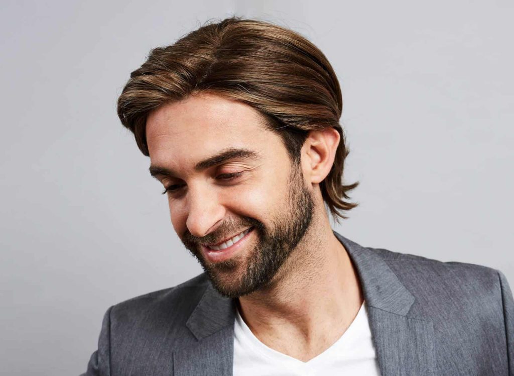 Sophisticated formal long hairstyles for thick hair men
