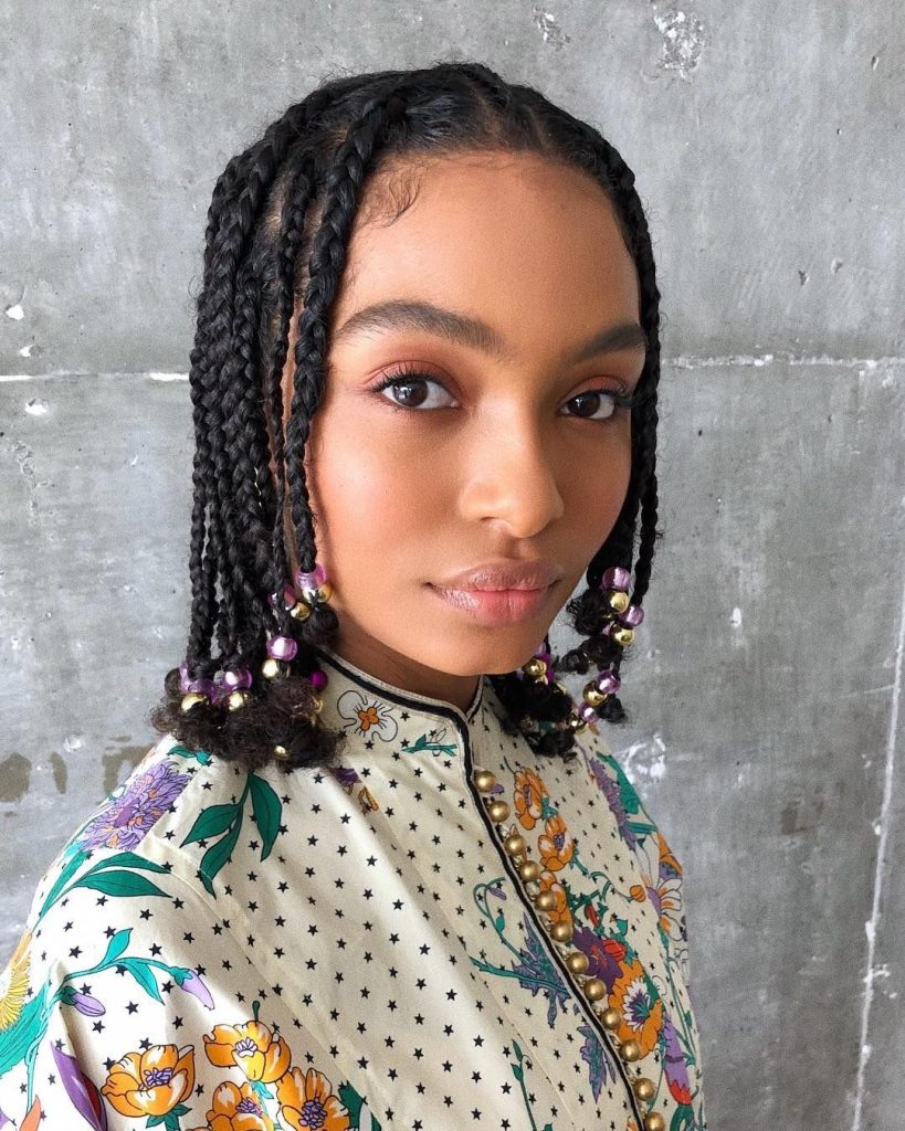 Refined cute braids for natural hair