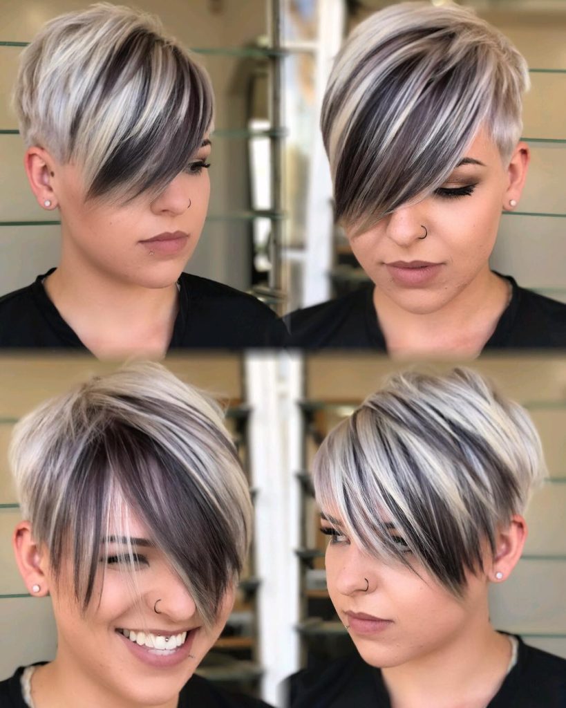 Airy short hairstyles for round face women for thin hair