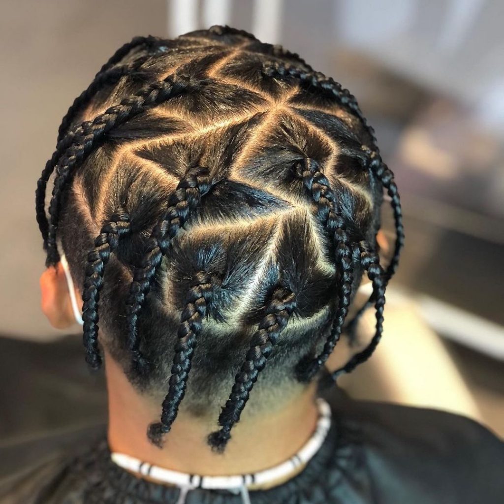 Smart hair braids for men for oval face