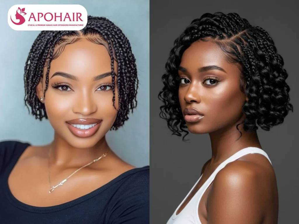 Warm short hairstyles for black women 2026 for round face