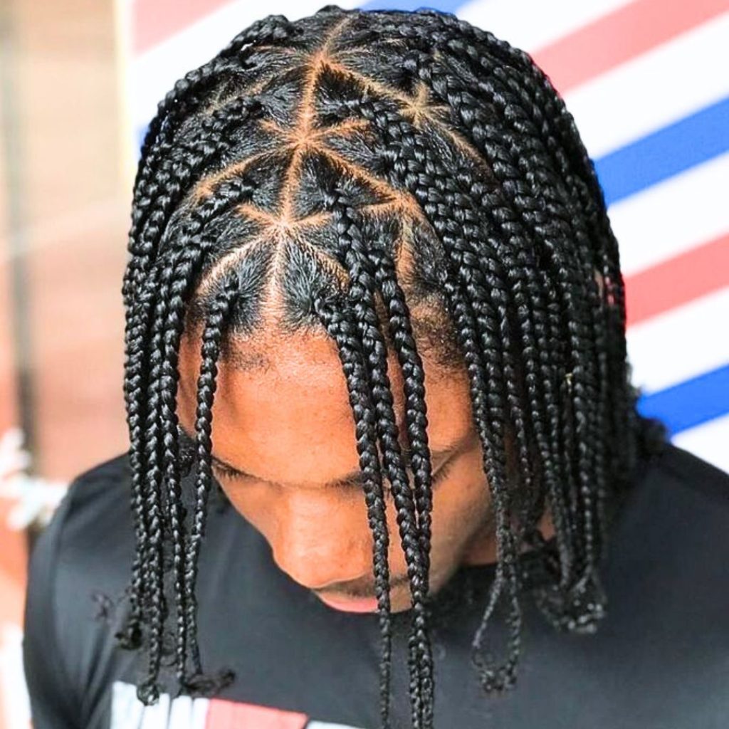 Trending black hairstyles for men braids modern look