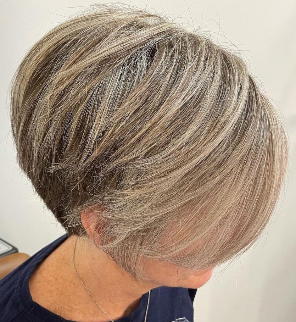 Bright bob haircut
