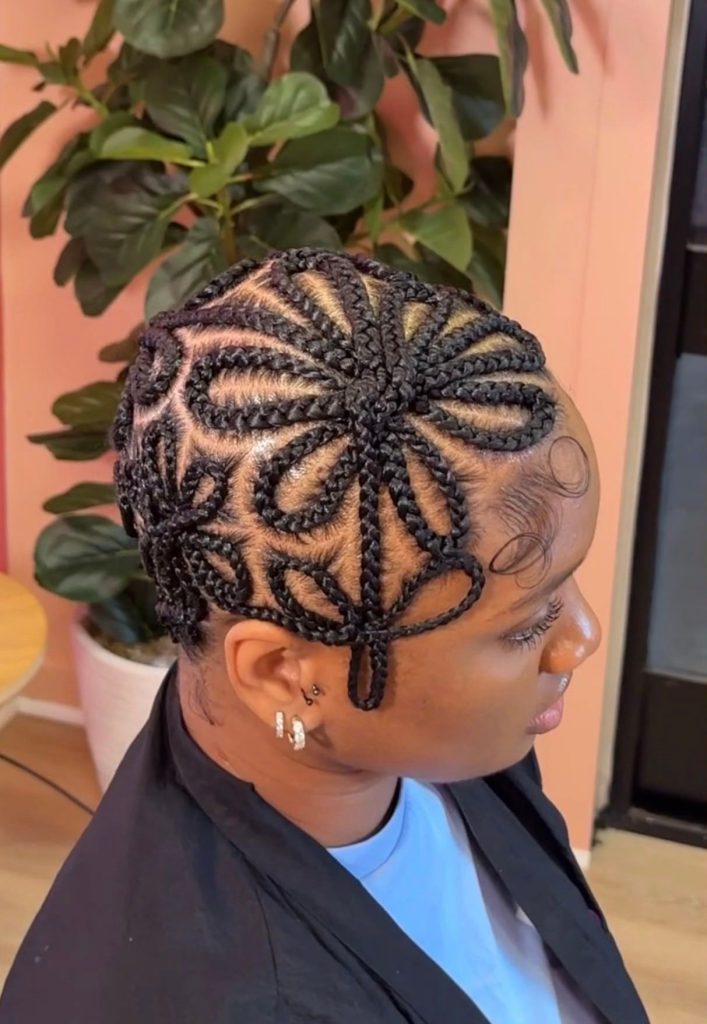 Compact goddess braids