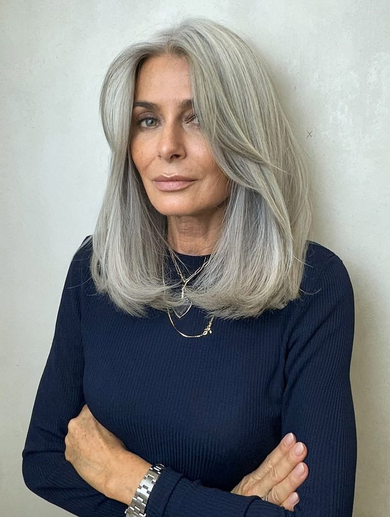 Glamorous long hairstyles over 60 women for oval face