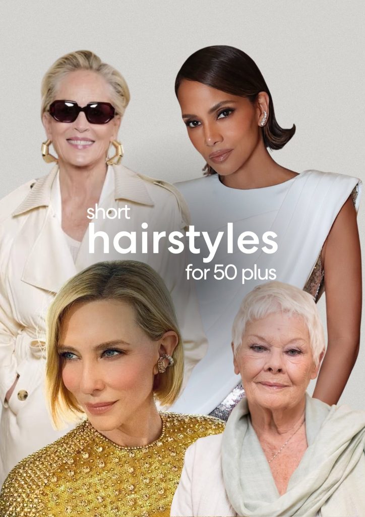 Harmonious natural short hairstyles over 50 women