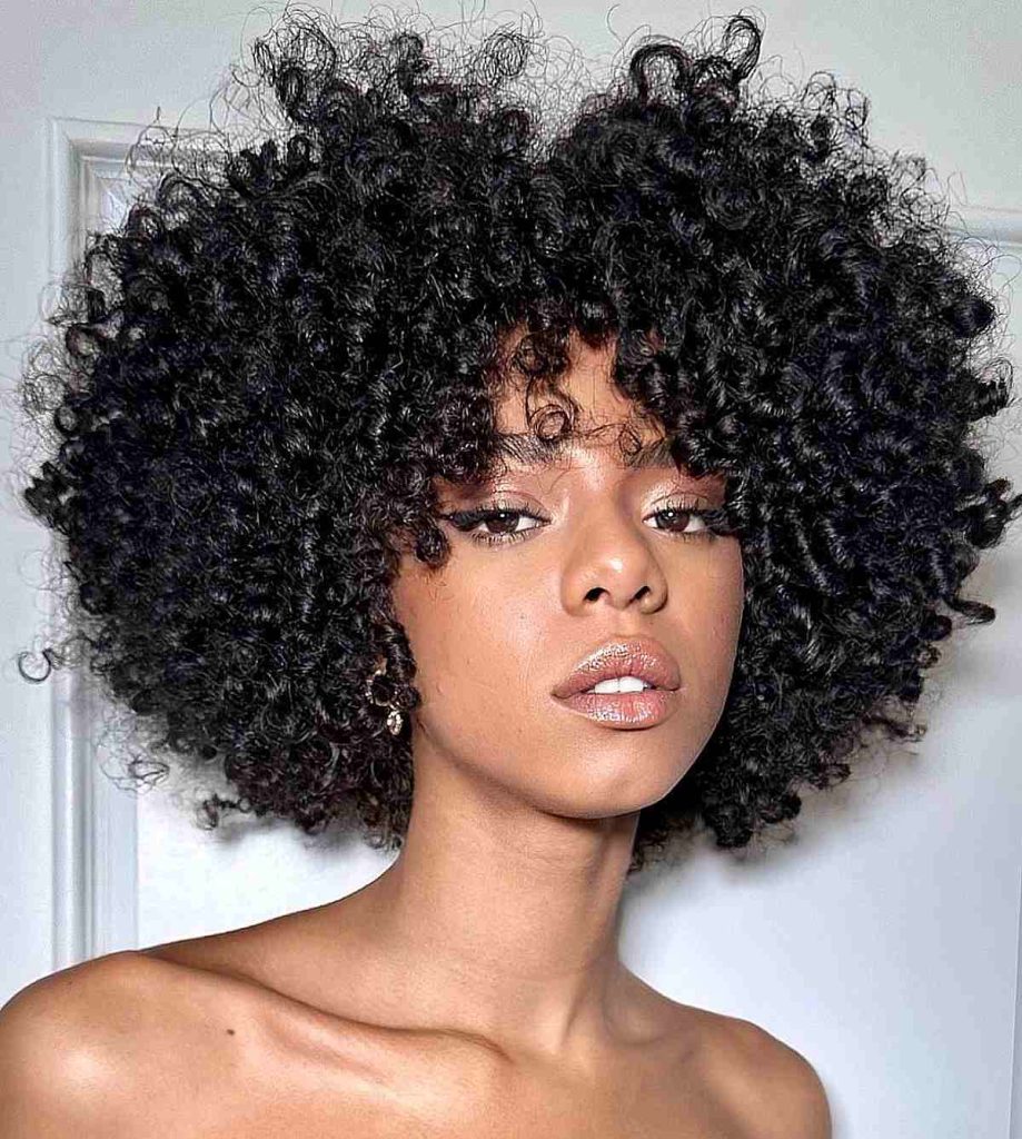 Balanced professional short hairstyles for curly hair