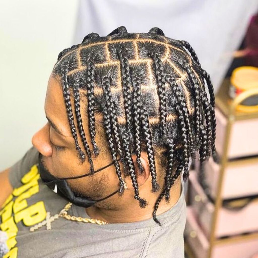 Dramatic with braids hairstyles men with bangs