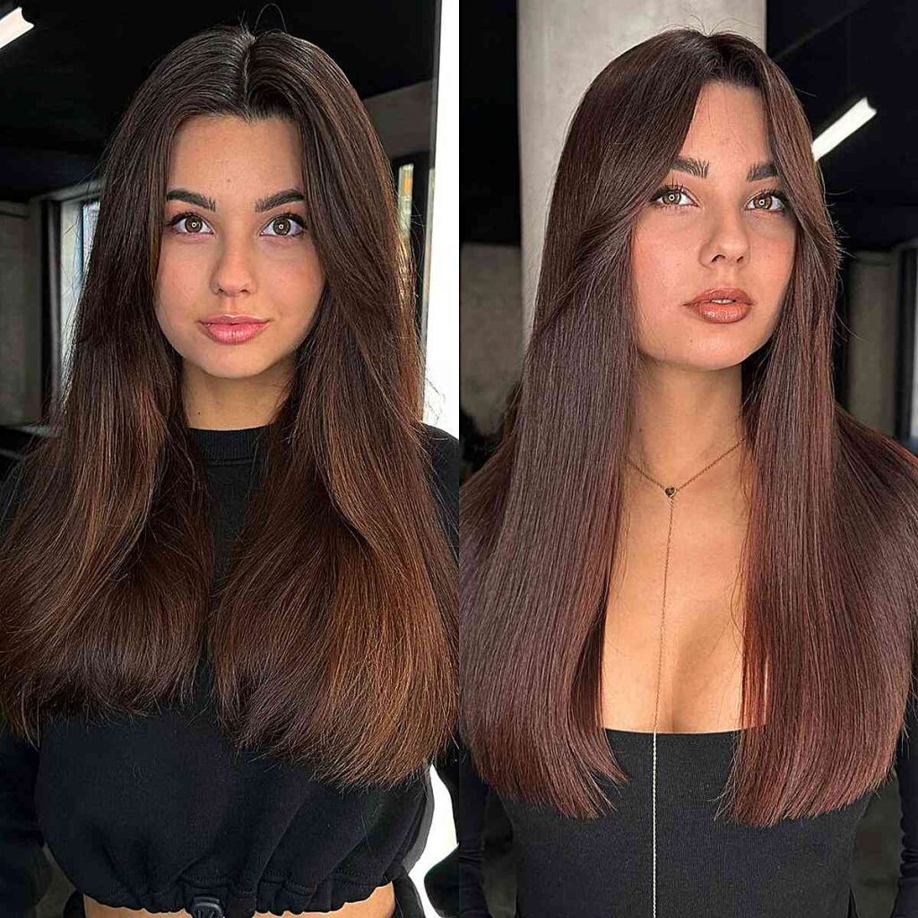 Classic cute women haircut for straight hair
