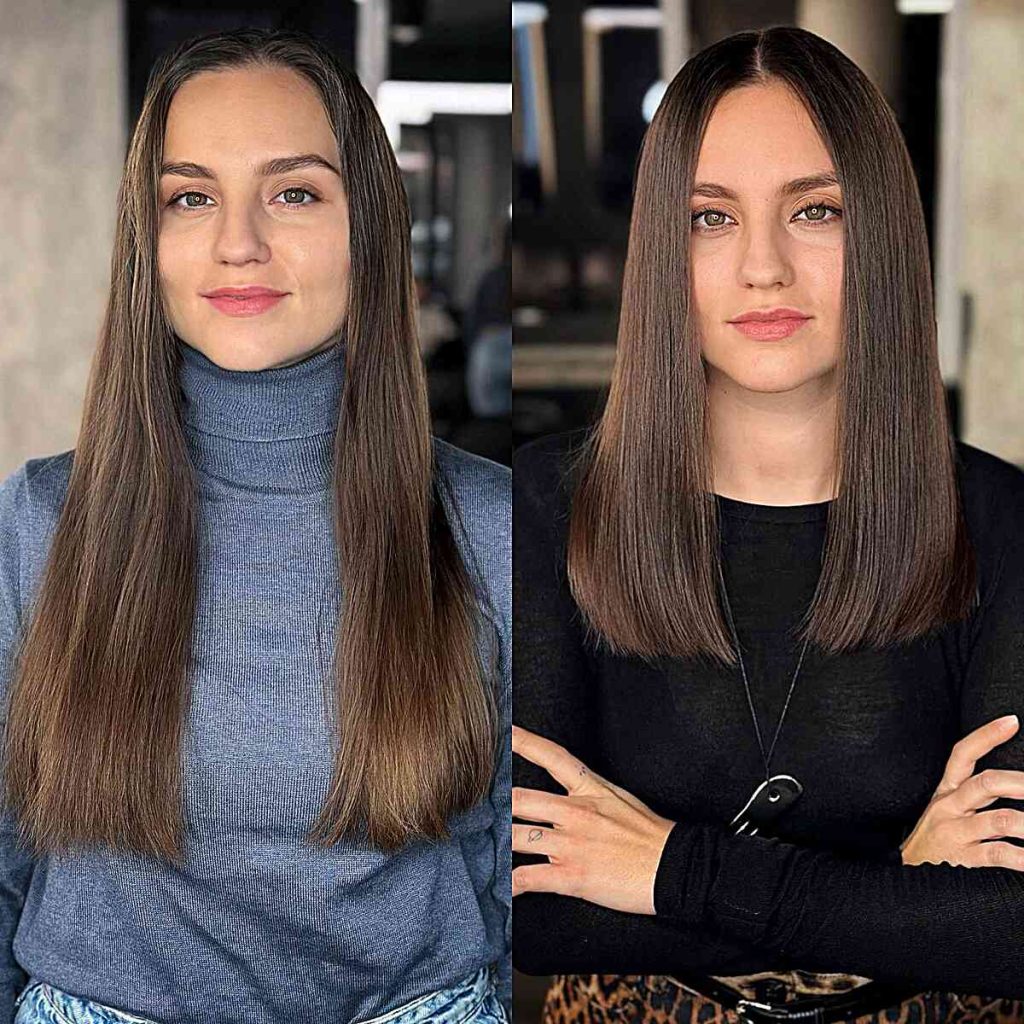 Graceful trending women haircut for straight hair