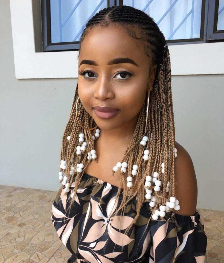 Top protective hairstyles braids for round face women